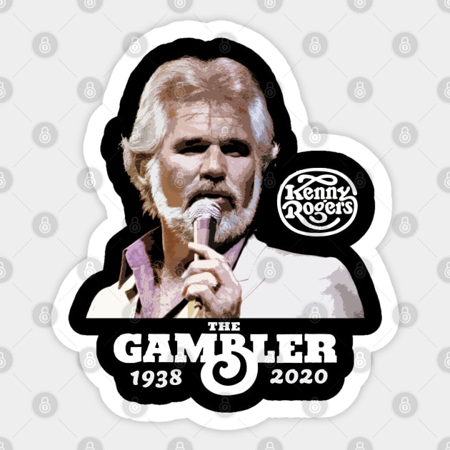 Kenny Rogers Tribute Sticker by hauntedjack